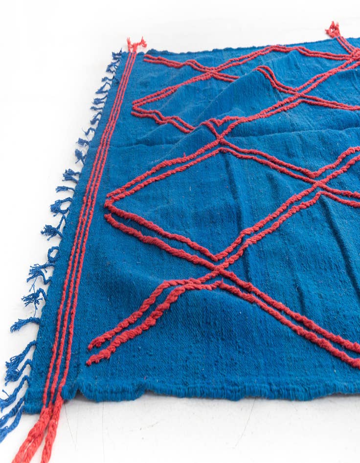 Detail image of  6' 2 x 9' 8  Hand Knotted Moroccan Wool Rug