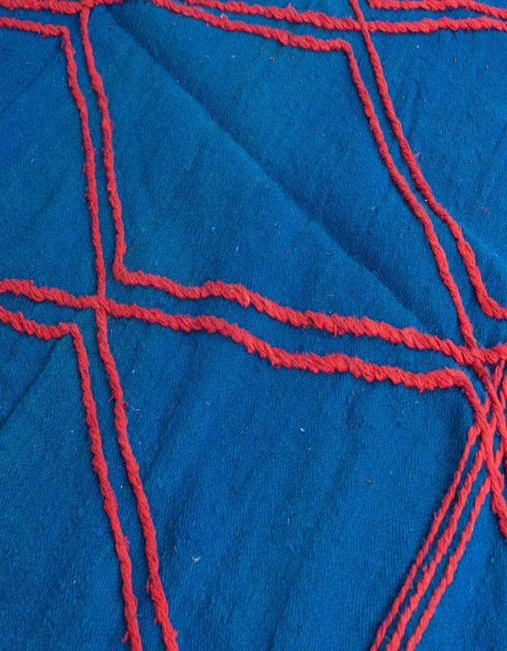 Detail image of  6' 2 x 9' 8  Hand Knotted Moroccan Wool Rug