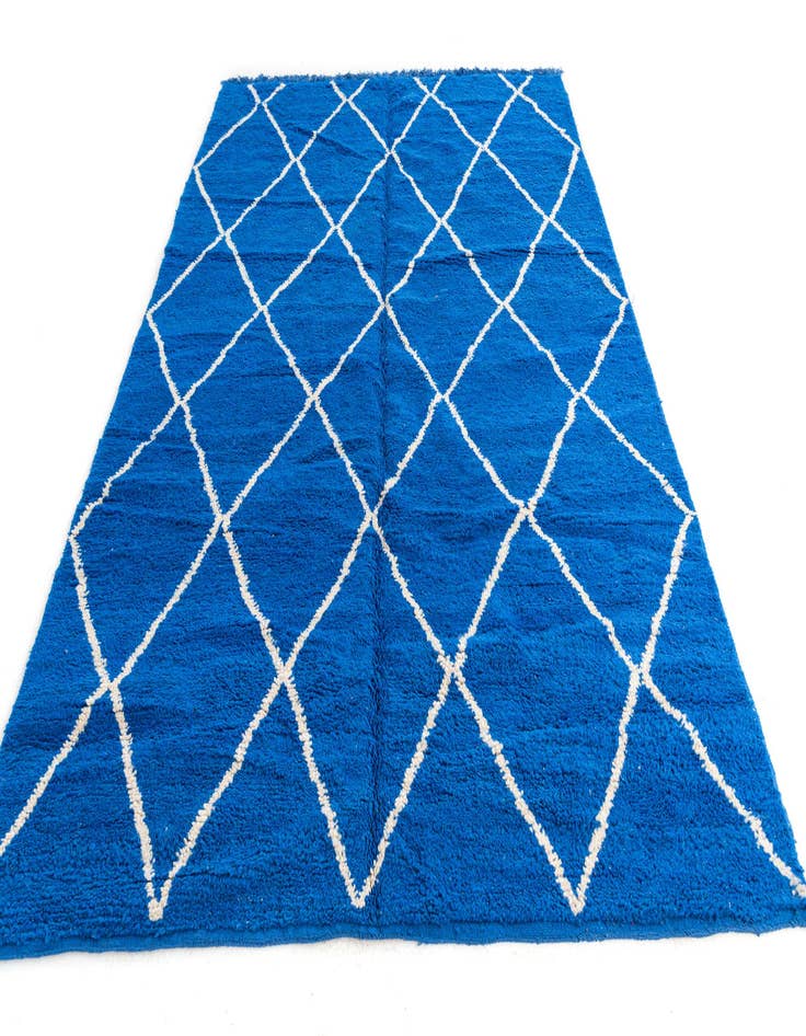 Detail image of  6' 8 x 9' 8  Hand Knotted Moroccan Wool Rug