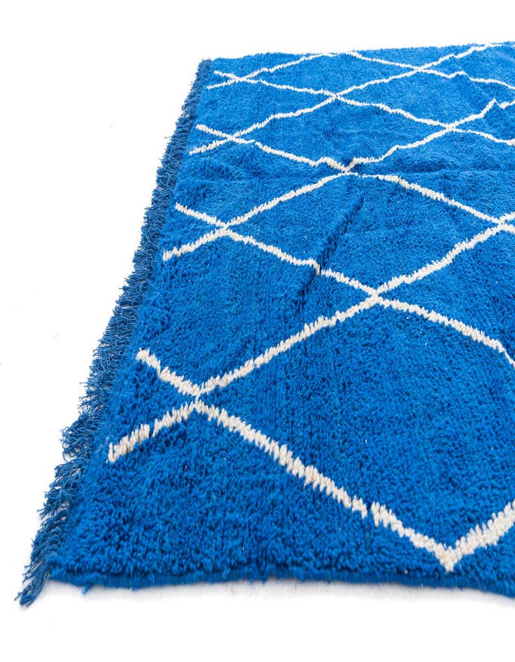 Detail image of  6' 8 x 9' 8  Hand Knotted Moroccan Wool Rug