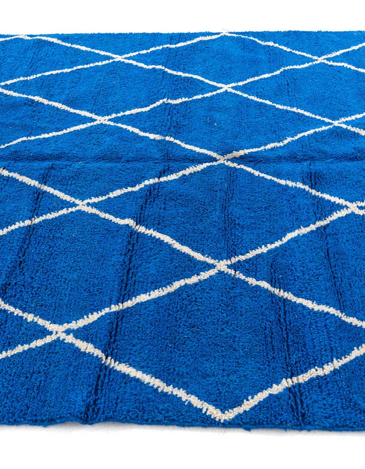 Detail image of  6' 8 x 9' 8  Hand Knotted Moroccan Wool Rug