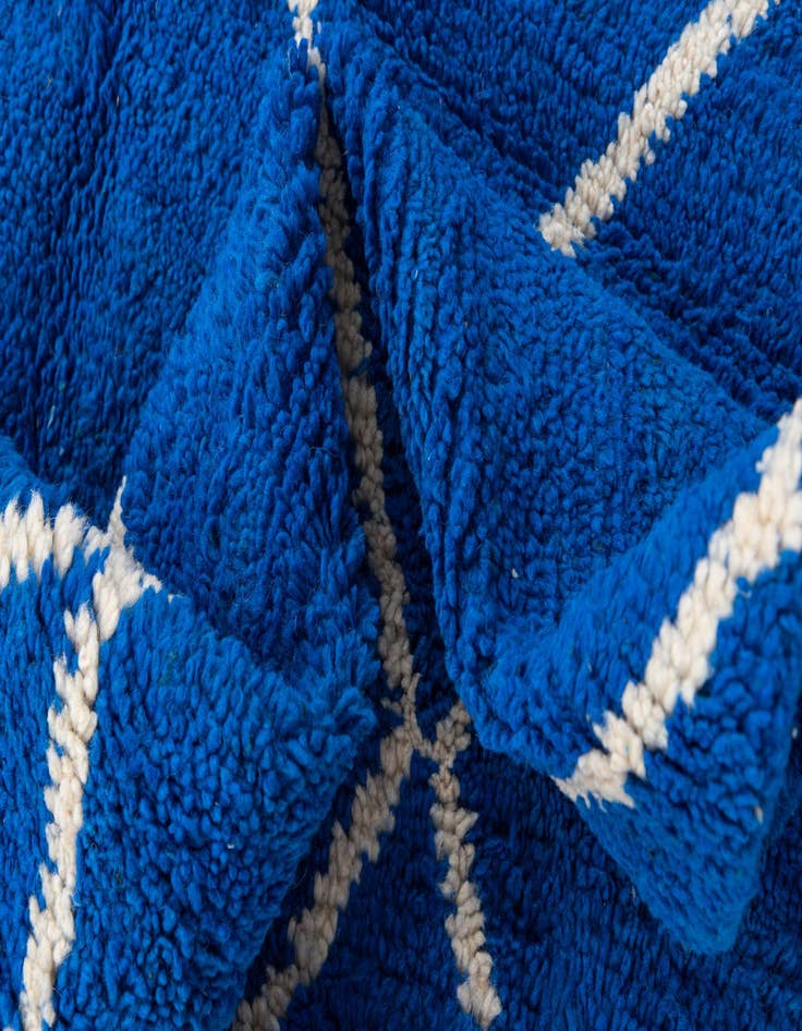 Detail image of  6' 8 x 9' 8  Hand Knotted Moroccan Wool Rug