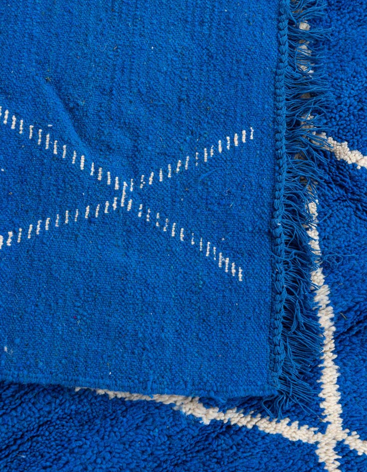 Detail image of  6' 8 x 9' 8  Hand Knotted Moroccan Wool Rug