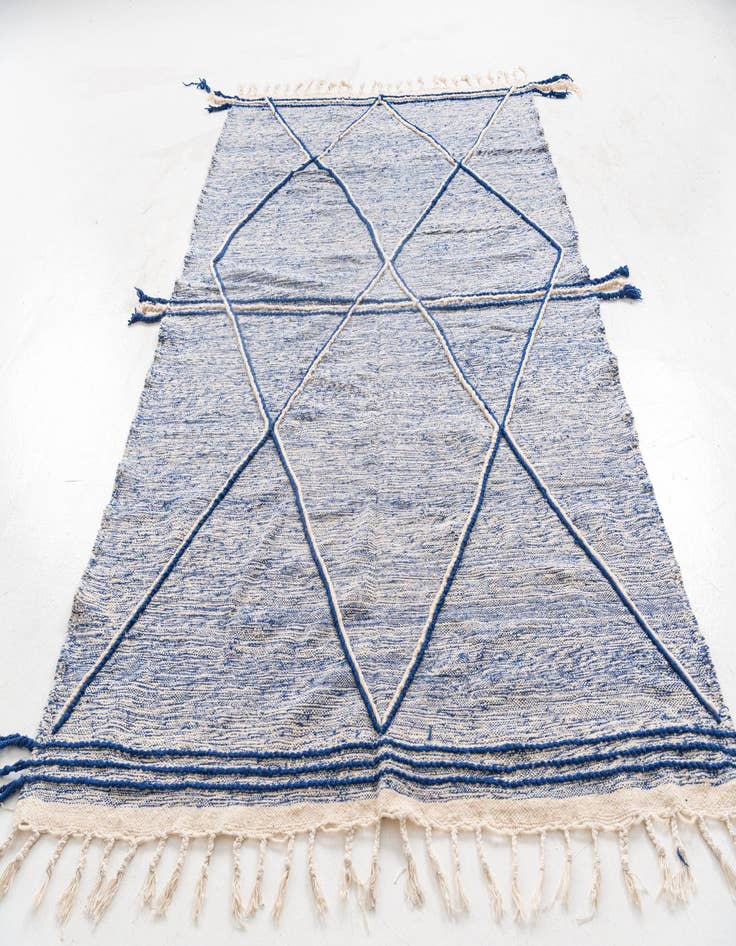 Detail image of  6' 5 x 9' 10  Hand Knotted Moroccan Wool Rug