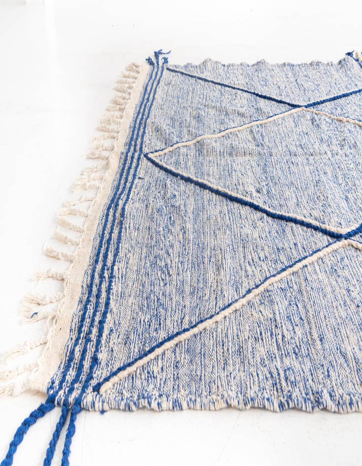 Detail image of  6' 5 x 9' 10  Hand Knotted Moroccan Wool Rug