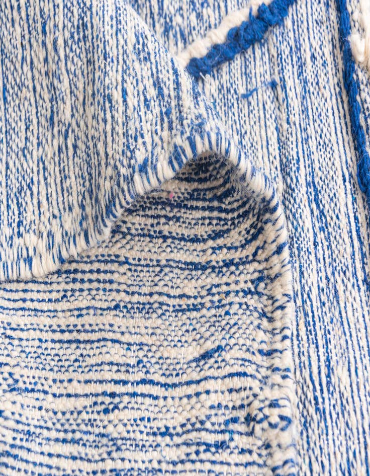 Detail image of  6' 5 x 9' 10  Hand Knotted Moroccan Wool Rug