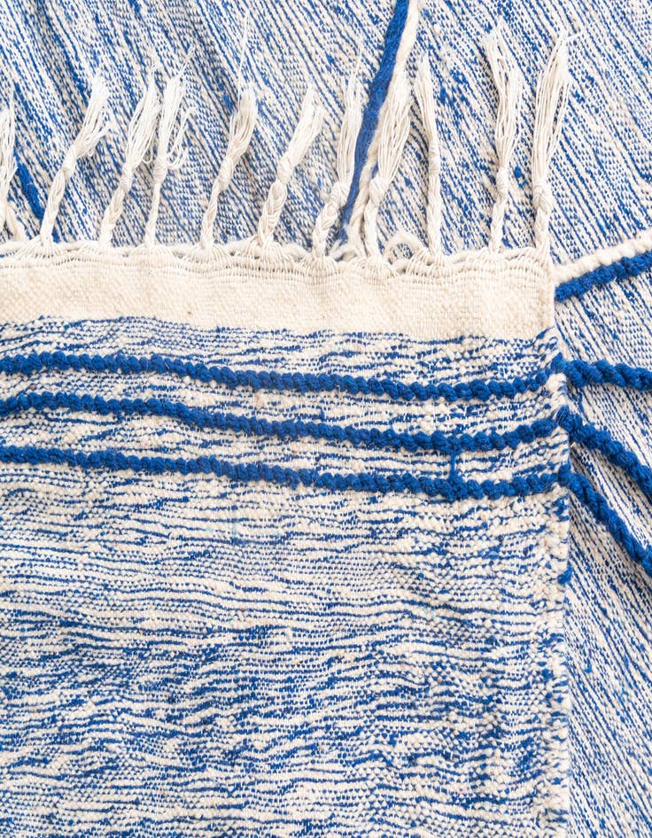 Detail image of  6' 5 x 9' 10  Hand Knotted Moroccan Wool Rug