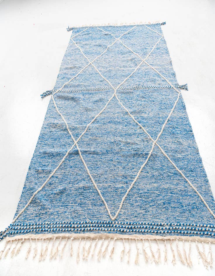 Detail image of  6' 7 x 10' 4  Hand Knotted Moroccan Wool Rug