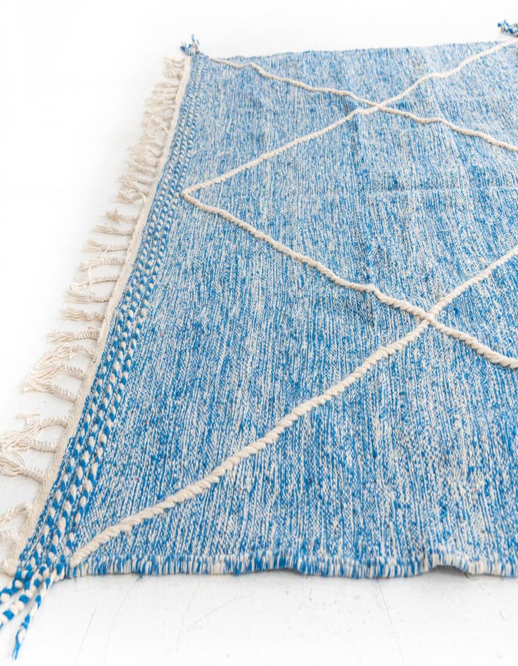 Detail image of  6' 7 x 10' 4  Hand Knotted Moroccan Wool Rug