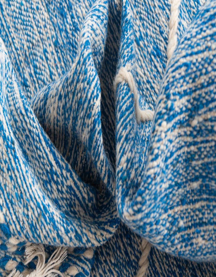 Detail image of  6' 7 x 10' 4  Hand Knotted Moroccan Wool Rug