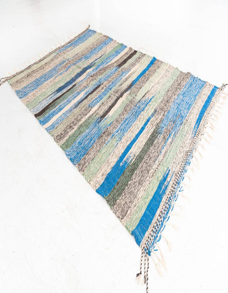 Detail image of  6' 6 x 9' 10  Hand Knotted Moroccan Wool Rug