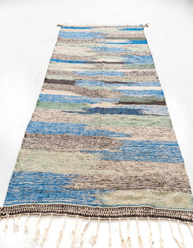 Detail image of  6' 6 x 9' 10  Hand Knotted Moroccan Wool Rug