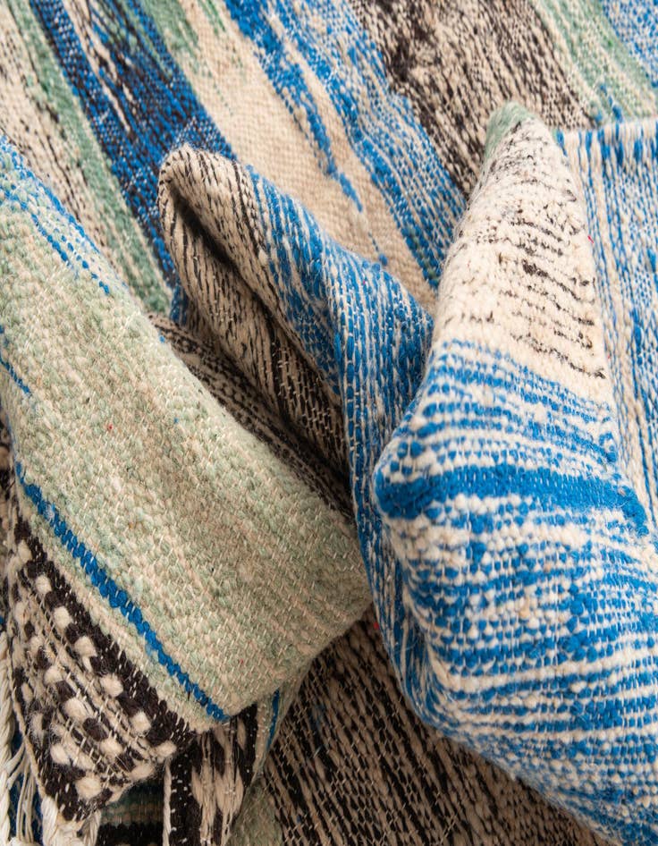 Detail image of  6' 6 x 9' 10  Hand Knotted Moroccan Wool Rug