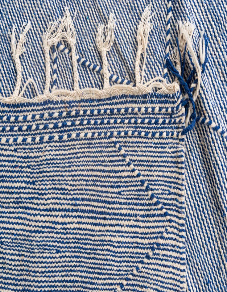 Detail image of  6' 2 x 10' 3  Hand Knotted Moroccan Wool Rug