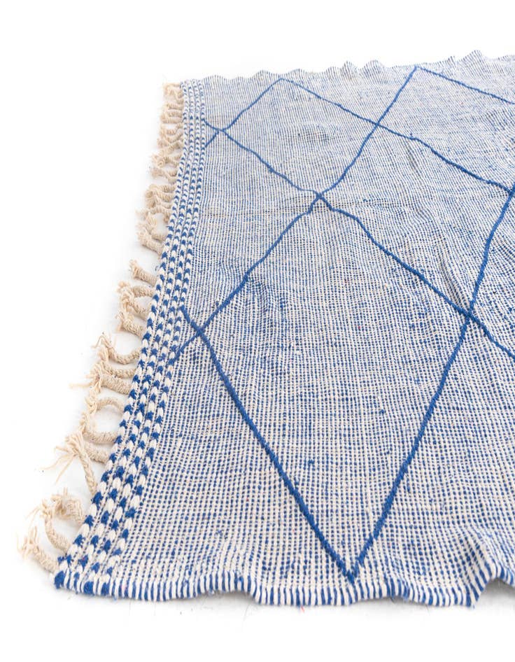 Detail image of  6' 4 x 9' 9  Hand Knotted Moroccan Wool Rug