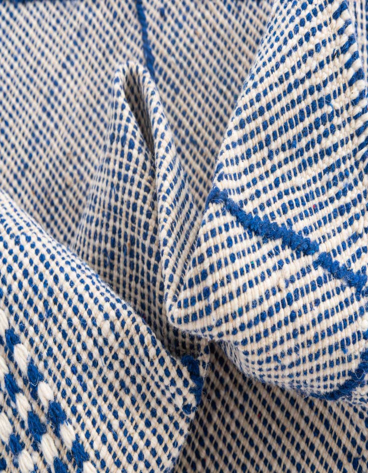 Detail image of  6' 4 x 9' 9  Hand Knotted Moroccan Wool Rug