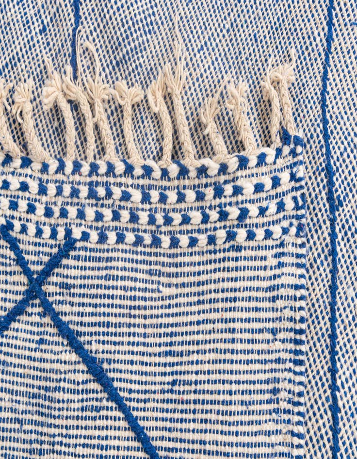 Detail image of  6' 4 x 9' 9  Hand Knotted Moroccan Wool Rug