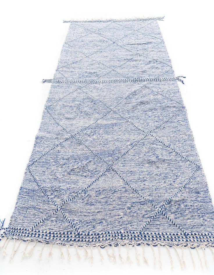 Detail image of  6' 7 x 10'  Hand Knotted Moroccan Wool Rug