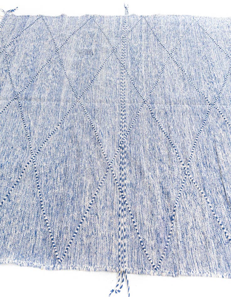 Detail image of  6' 7 x 10'  Hand Knotted Moroccan Wool Rug