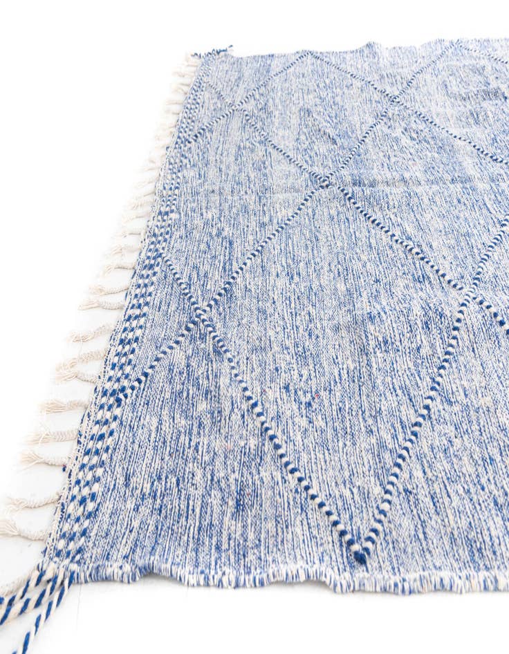 Detail image of  6' 7 x 10'  Hand Knotted Moroccan Wool Rug