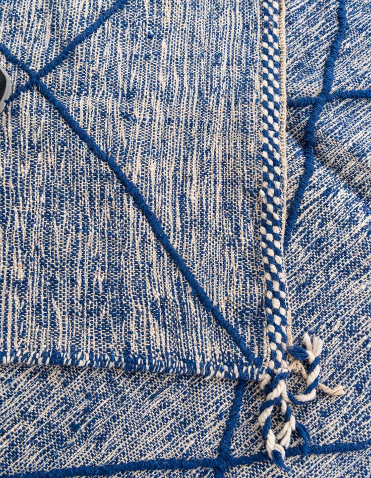 Detail image of  6' 5 x 10' 2  Hand Knotted Moroccan Wool Rug