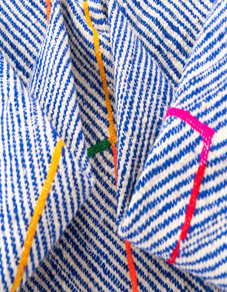 Detail image of  4' 8 x 8'  Hand Knotted Moroccan Wool Rug