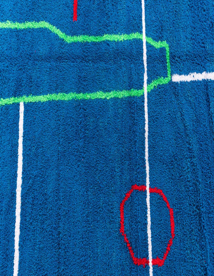 Detail image of  6' 6 x 9' 5  Hand Knotted Moroccan Wool Rug