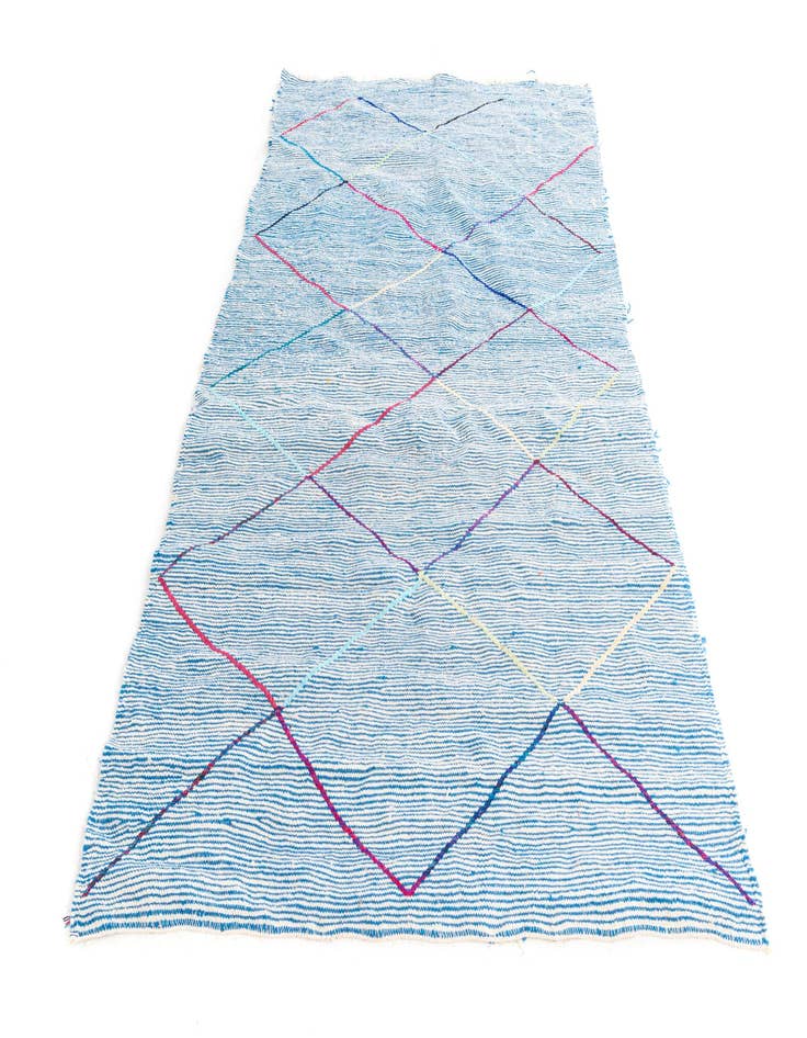 Detail image of  4' 9 x 7' 9  Hand Knotted Moroccan Wool Rug