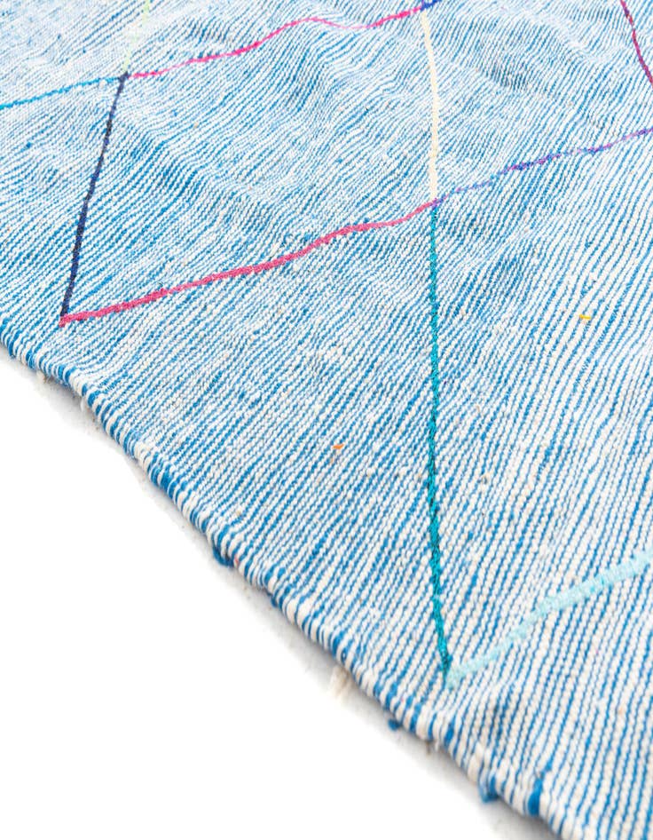 Detail image of  4' 9 x 7' 9  Hand Knotted Moroccan Wool Rug