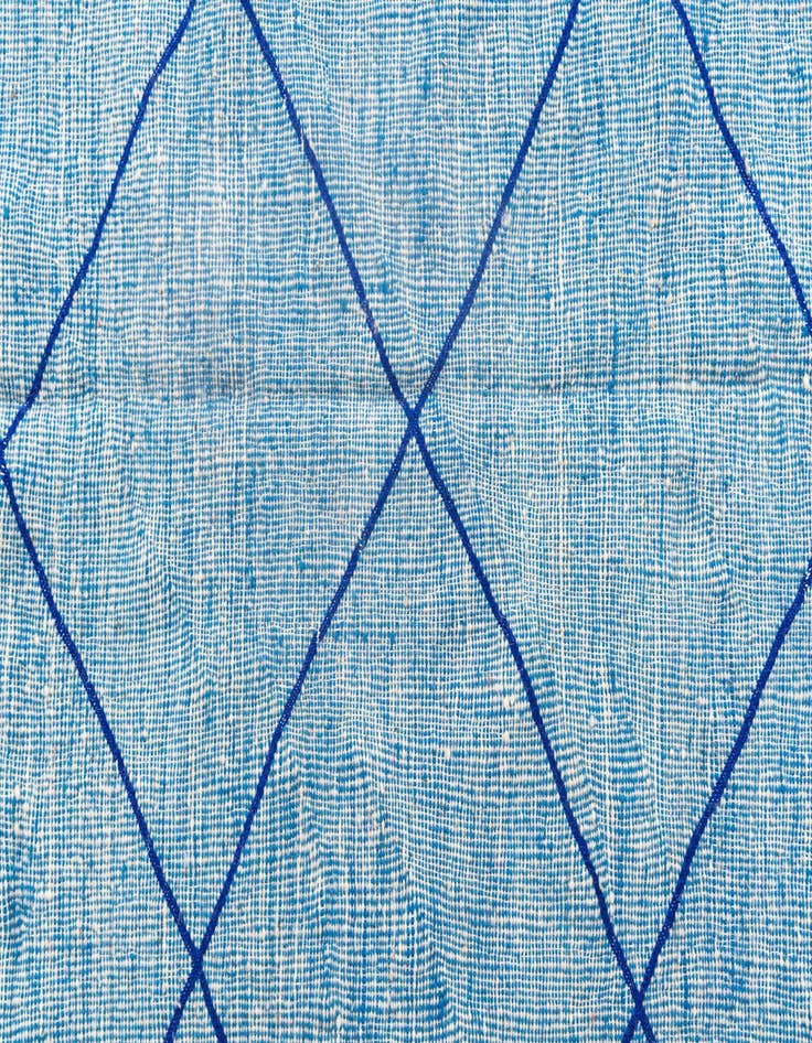 Detail image of  4' 8 x 7' 9  Hand Knotted Moroccan Wool Rug