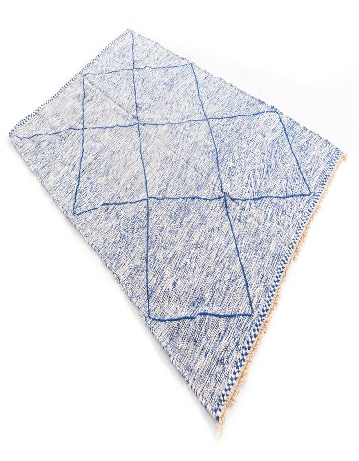 Detail image of  5' 3 x 8' 2  Hand Knotted Moroccan Wool Rug