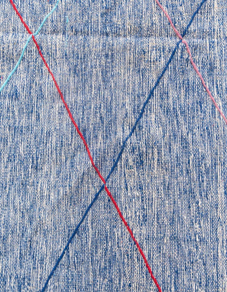 Detail image of  5' 2 x 9'  Hand Knotted Moroccan Wool Rug