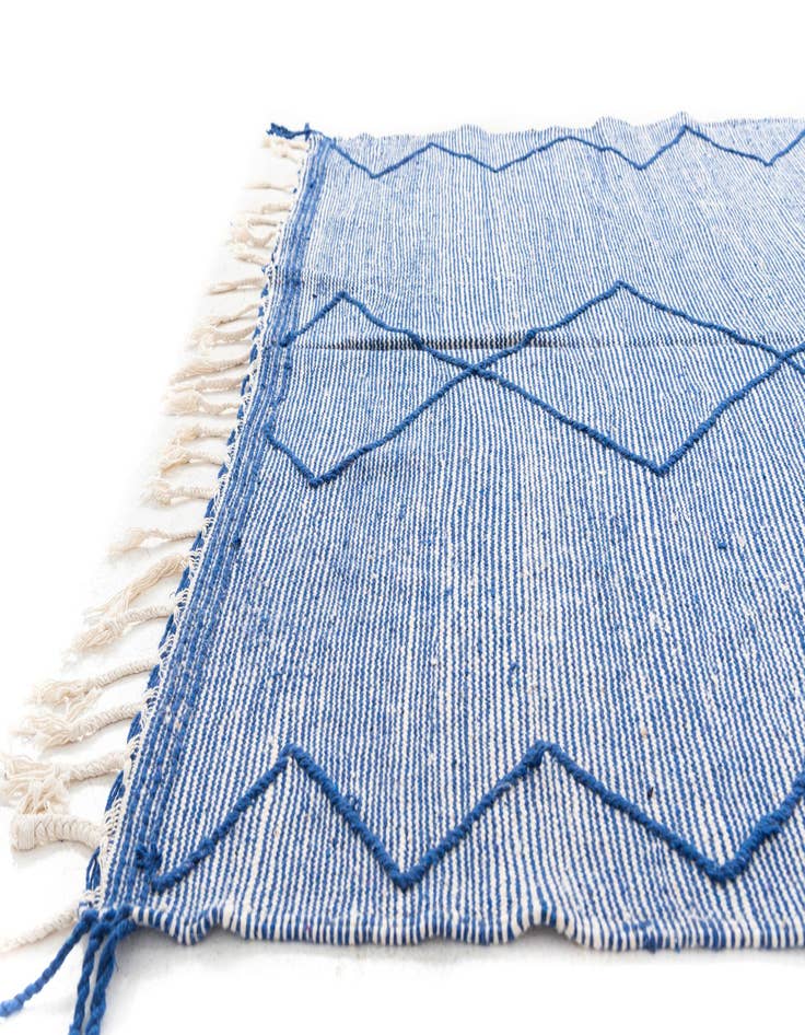 Detail image of  6' 2 x 10'  Hand Knotted Moroccan Wool Rug