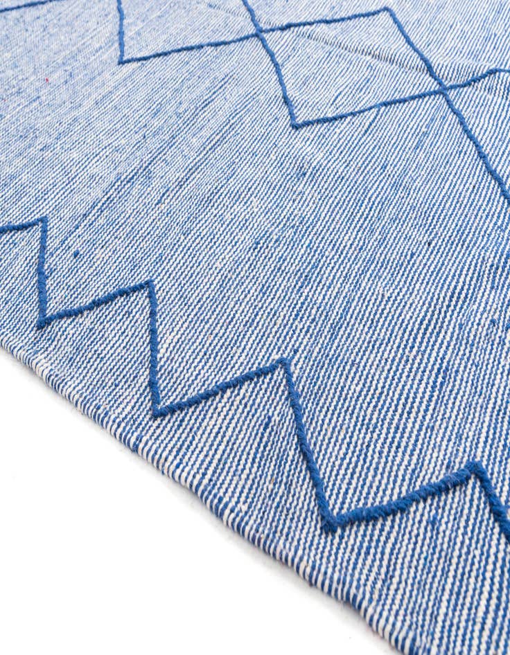 Detail image of  6' 2 x 10'  Hand Knotted Moroccan Wool Rug