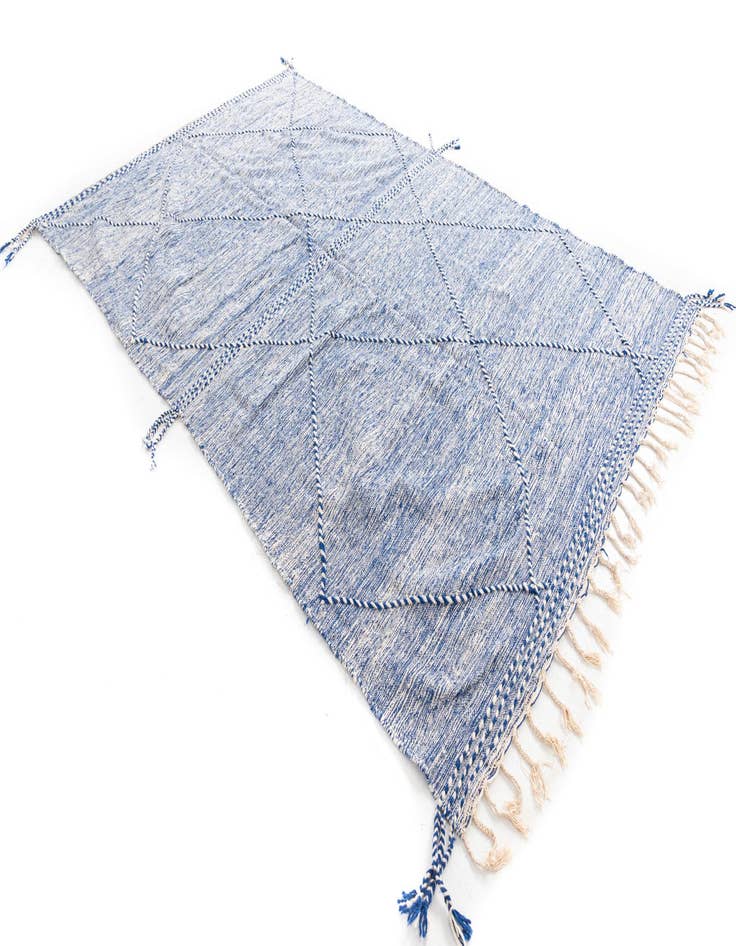 Detail image of  6' 8 x 10' 7  Hand Knotted Moroccan Wool Rug