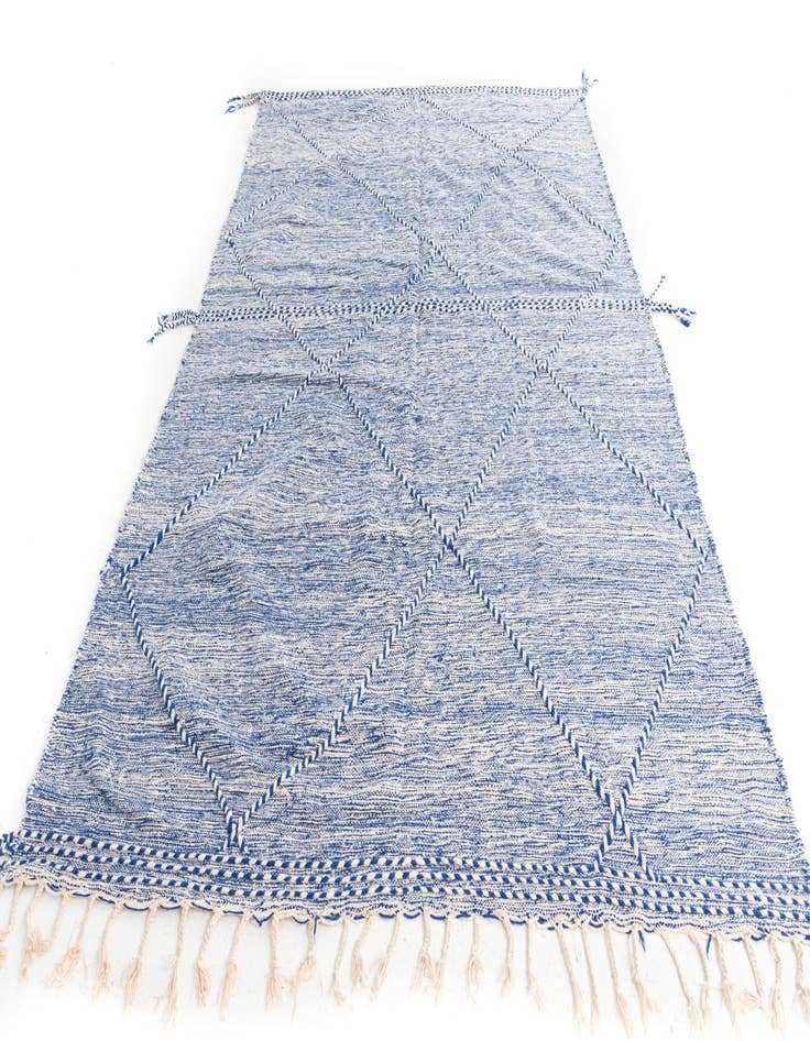 Detail image of  6' 8 x 10' 7  Hand Knotted Moroccan Wool Rug