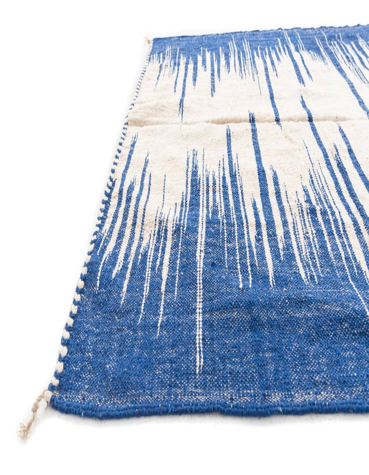 Detail image of  6' 4 x 10'  Hand Knotted Moroccan Wool Rug