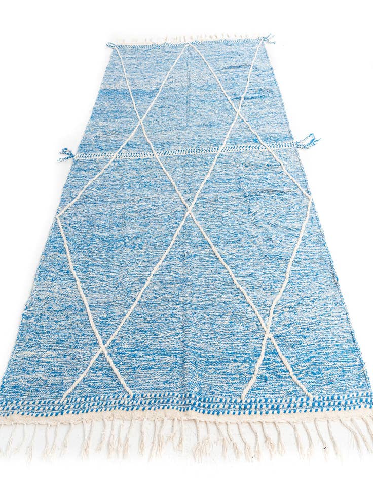 Detail image of  6' 8 x 9' 10  Hand Knotted Moroccan Wool Rug