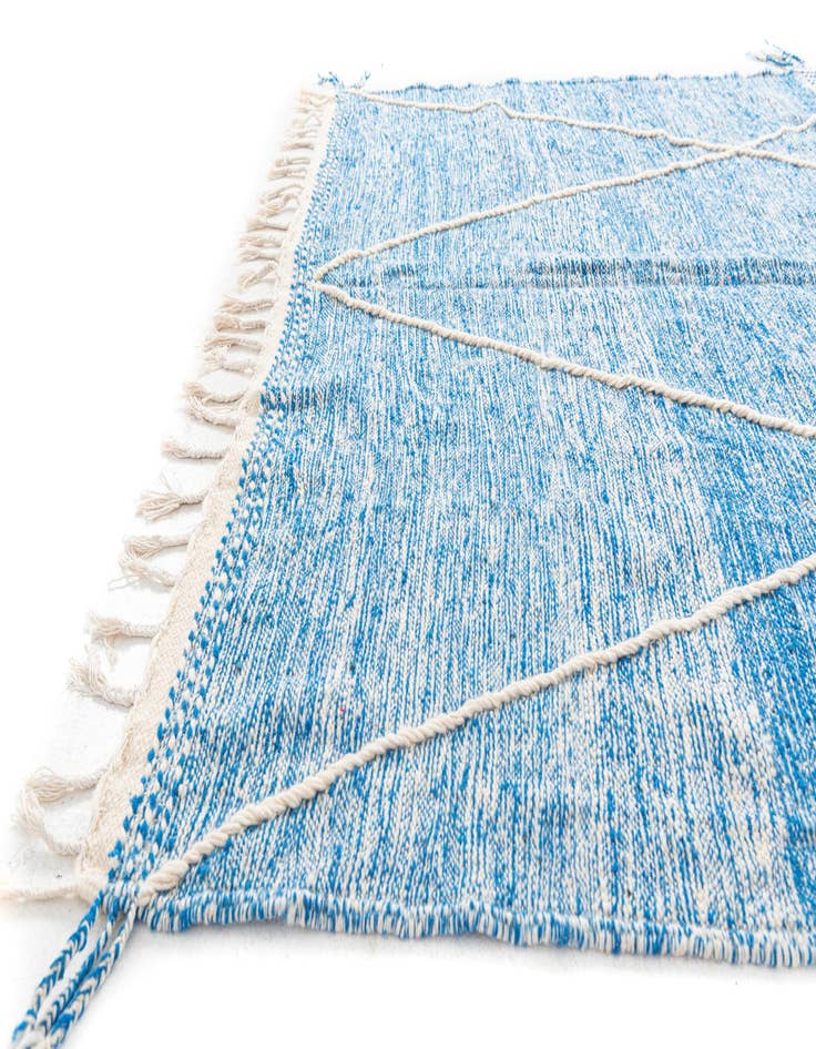 Detail image of  6' 8 x 9' 10  Hand Knotted Moroccan Wool Rug