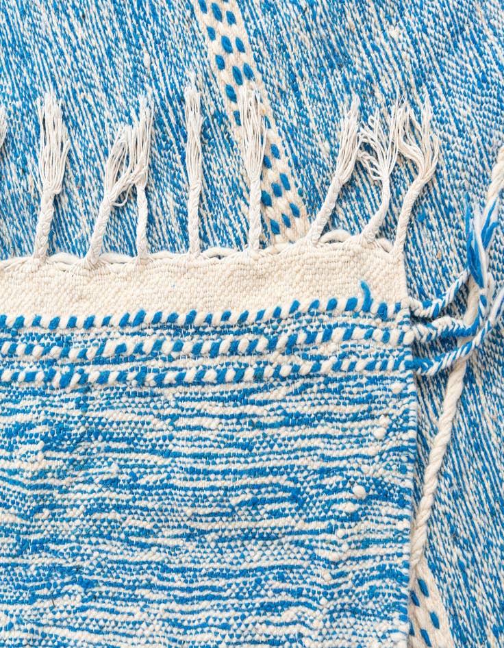 Detail image of  6' 8 x 9' 10  Hand Knotted Moroccan Wool Rug