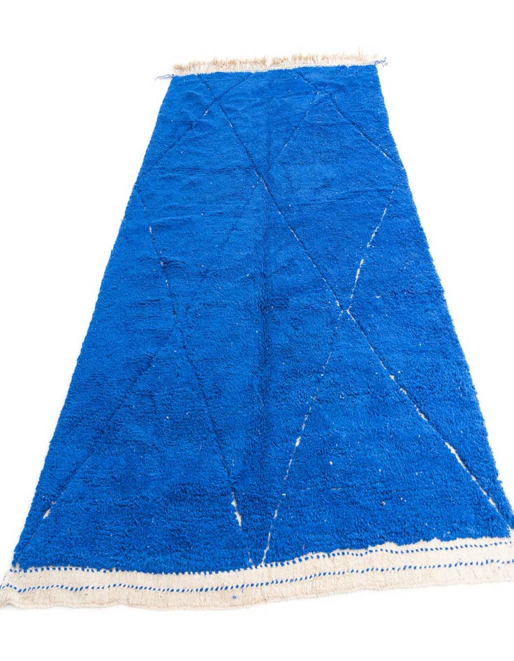 Detail image of  6' 7 x 10' 3  Hand Knotted Moroccan Wool Rug