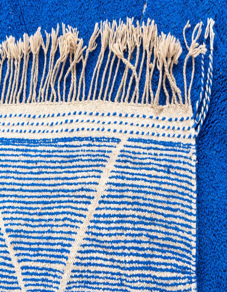 Detail image of  6' 7 x 10' 3  Hand Knotted Moroccan Wool Rug