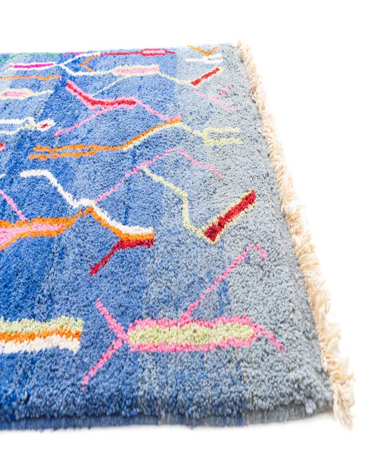 Detail image of  5' x 8' 7  Hand Knotted Moroccan Wool Rug