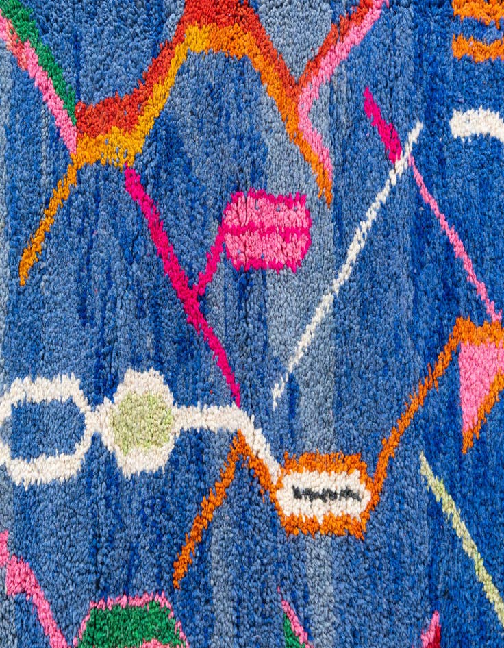 Detail image of  5' x 8' 7  Hand Knotted Moroccan Wool Rug