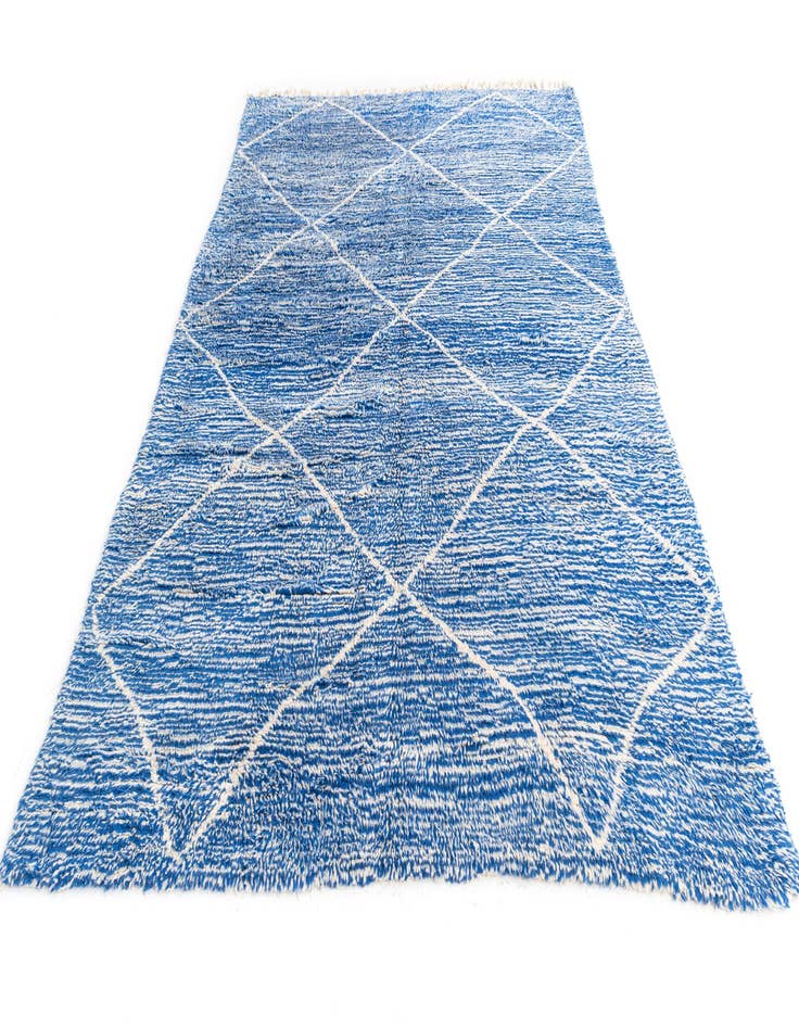 Detail image of  6' 7 x 9' 10  Hand Knotted Moroccan Wool Rug