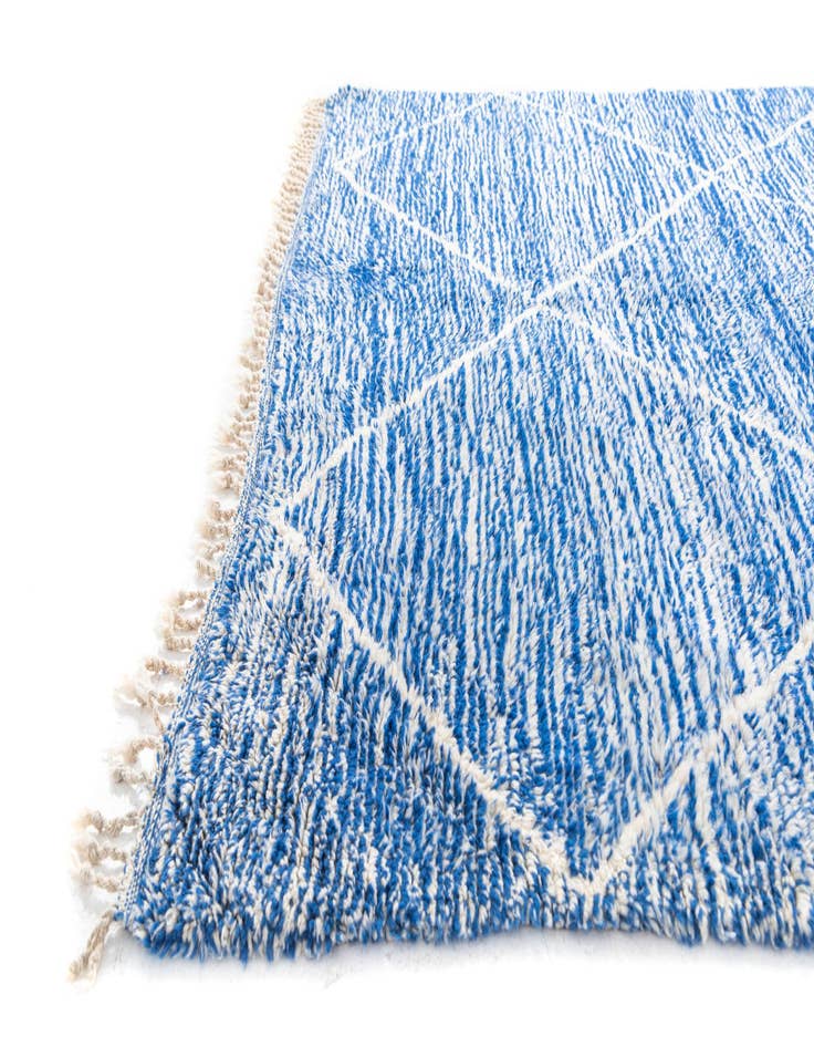 Detail image of  6' 7 x 9' 10  Hand Knotted Moroccan Wool Rug