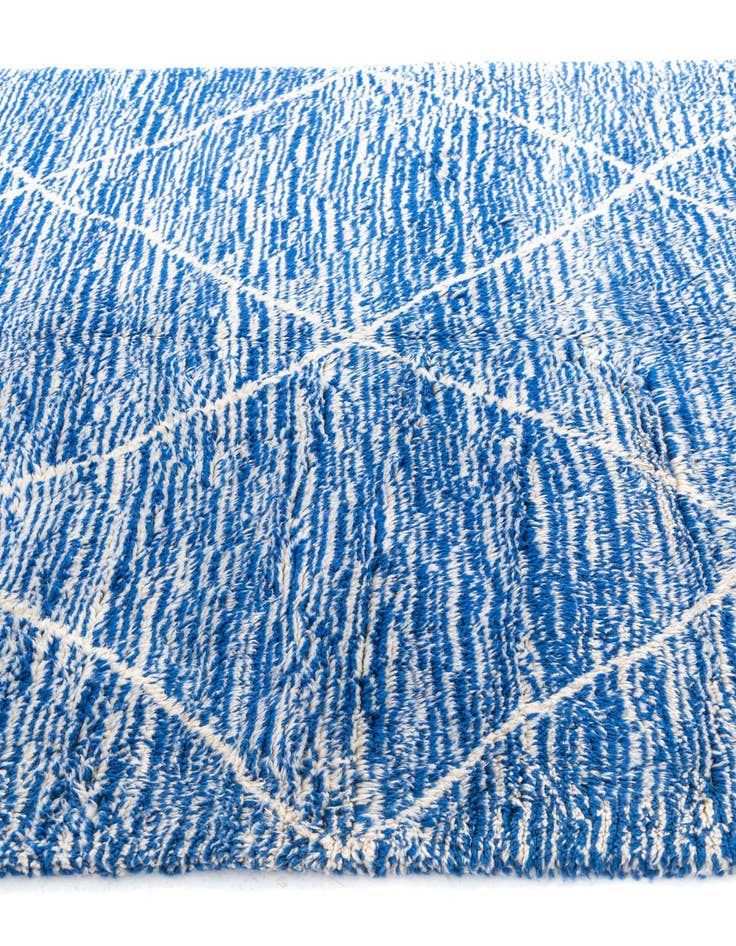 Detail image of  6' 7 x 9' 10  Hand Knotted Moroccan Wool Rug