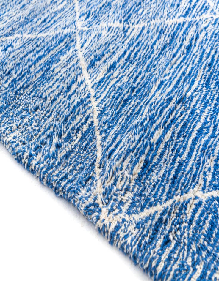 Detail image of  6' 7 x 9' 10  Hand Knotted Moroccan Wool Rug