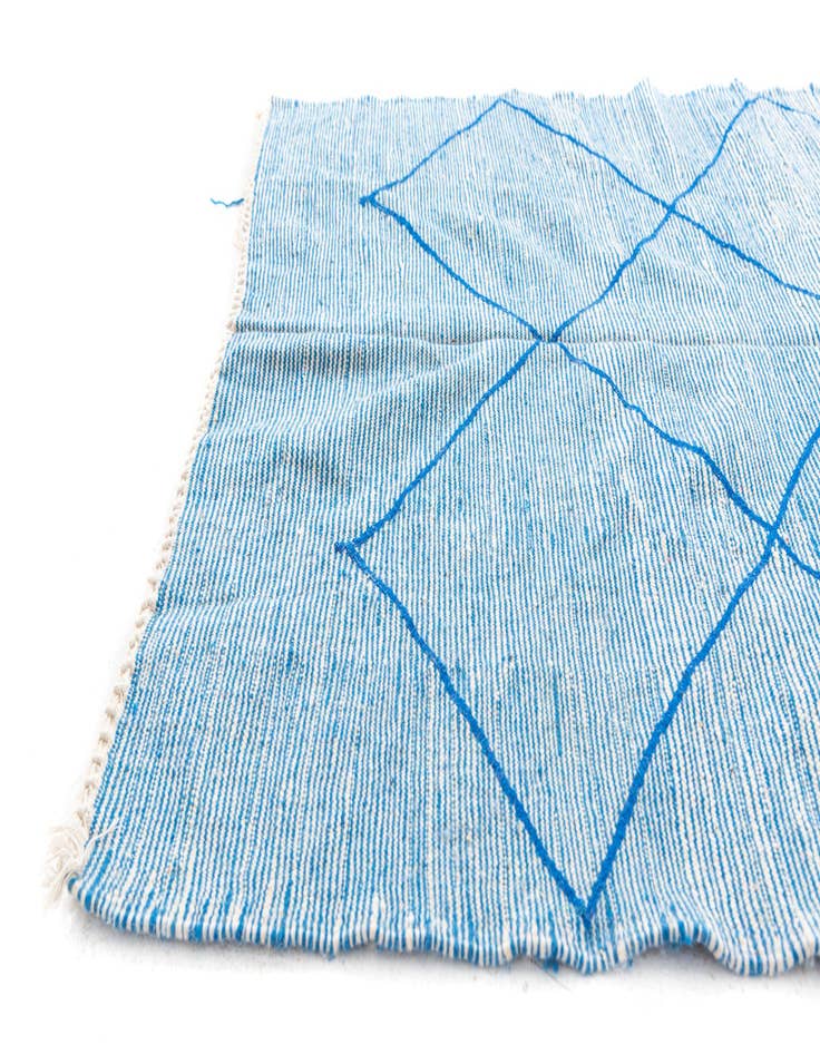 Detail image of  4' 10 x 7' 8  Hand Knotted Moroccan Wool Rug