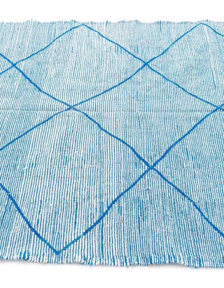 Detail image of  4' 10 x 7' 8  Hand Knotted Moroccan Wool Rug